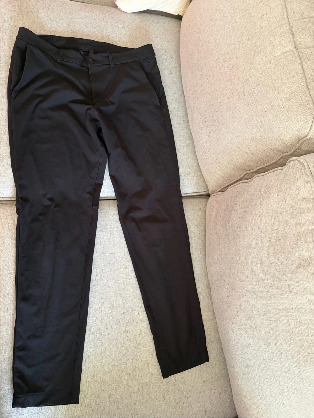 lululemon athletica Men's Black Chinos - Slim Fit